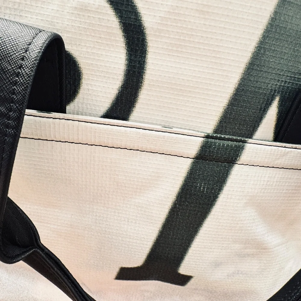 Black & White Canvas Weekender Bag